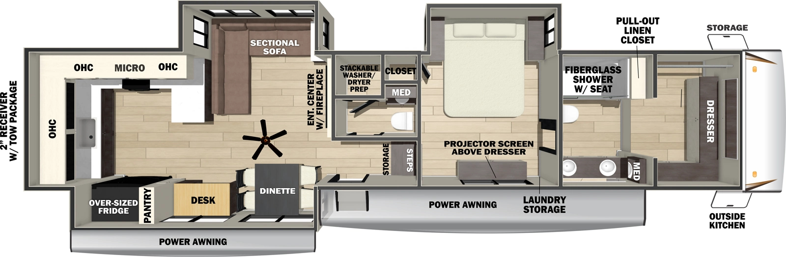 Floor Plan for Sabre Luxury Fifth Wheel